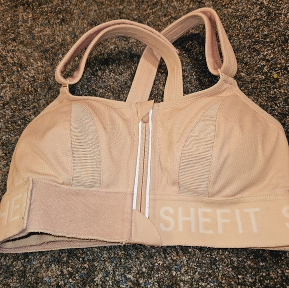 Shefit Ultimate Sports Bra size S Nude adjustable band and straps front zipper - Picture 3 of 3